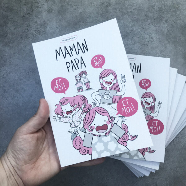 Couverture du livre Maman papa et moi et moi et moi par minikim maïté lajic