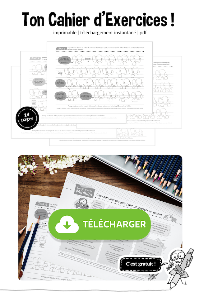 apprendre à dessiner, BuJo, bullet journal, cahier d'exercices, crayon, cute turtle, Dessin, dessin aux crayons de couleurs, dessin crayon, dessin cute, Dessin kawaii, dessin mignon, dessinateur youtube, Dessiner, dessiner dans son bullet journal, dessiner personnage, dessins pour bujo, dessins pour bullet journal, doodle pour bujo, easy, étapes par étapes, exercice de dessin, free, gratuit, how to draw a turtle, idée de dessin, idée dessin, Illustration, journal, learn, mignon, MiniKim, MiniKim dessine du bonheur, modèle de dessin, pas à pas, planner, tortue, tuto dessin, tutodraw, tutoriel dessin facile, vidéo youtube,