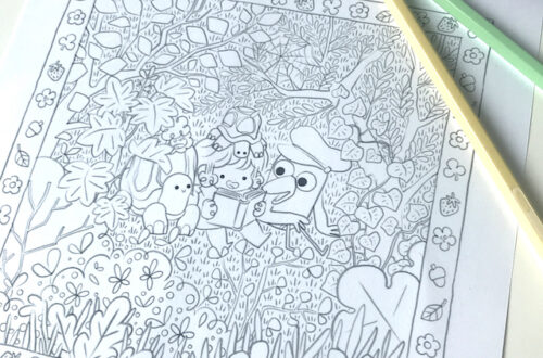 Coloriage de Bulle, Coloriage gratuit, Coloriage de l'été, Coloriage enfant, coloriage adulte, coloriage mignon, kawaii, jeunesse, bd jeunesse, télécharger coloriage gratuitement, coloriage Minikim, illustration jeunesse, téléchargement coloriage, Coloriage nature, coloriage détente, coloriage forêt, tortue, oiseau, mouton, Bulle, feuillage, repos, lecture