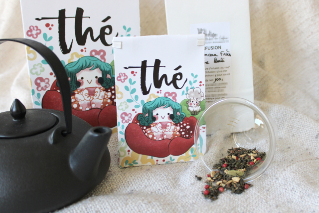 Sachet de thé illustré par Minikim